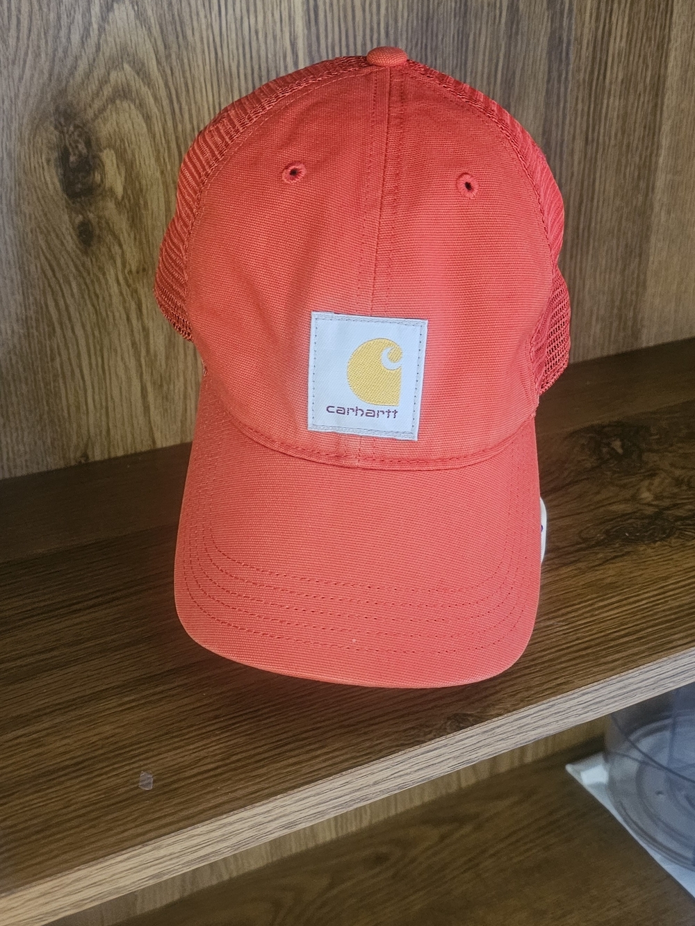 Carhartt Orange Mesh-Back Logo Cap